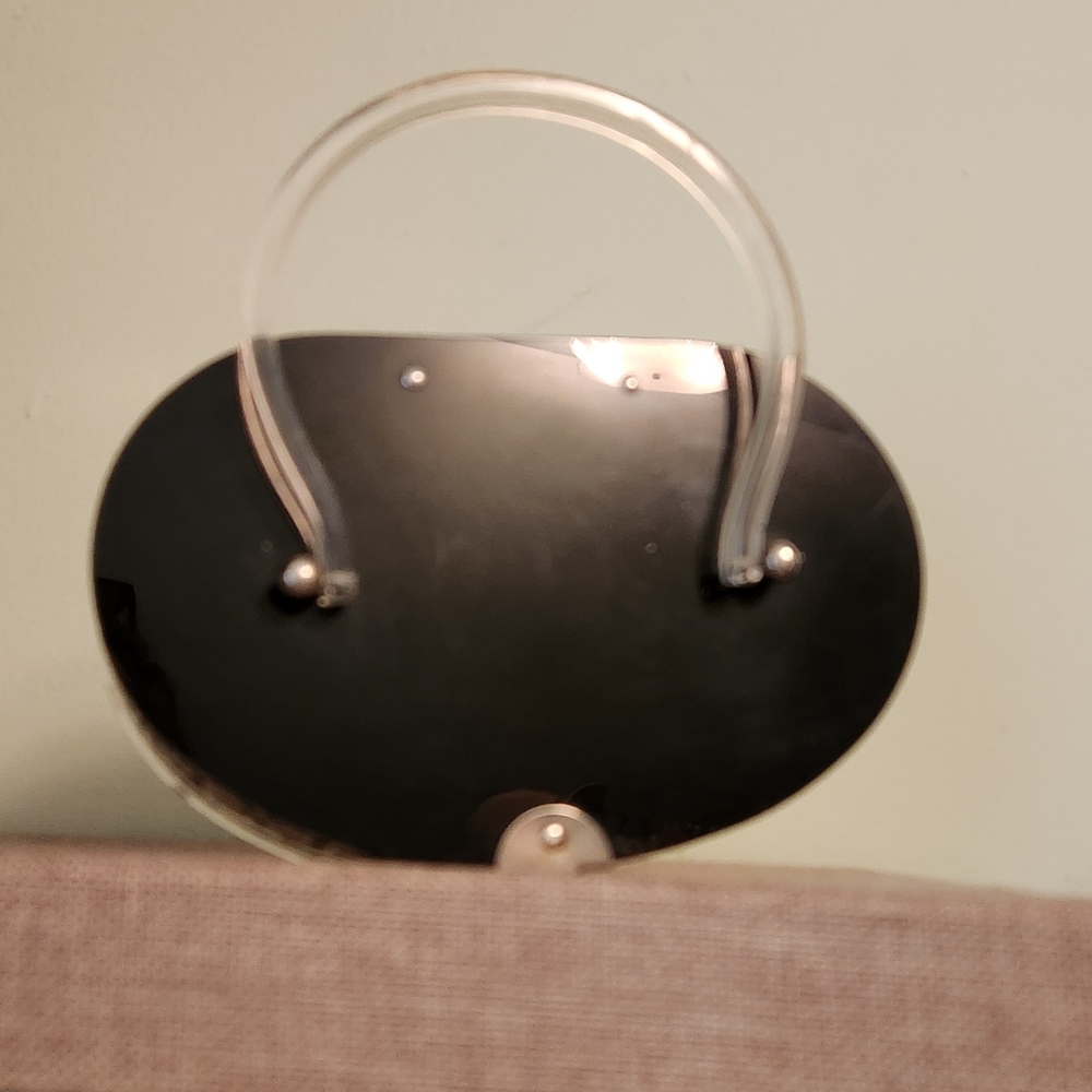 Vintage 1950"s Lucite Metal Filagree Box purse evening bag - Picture 6 of 9